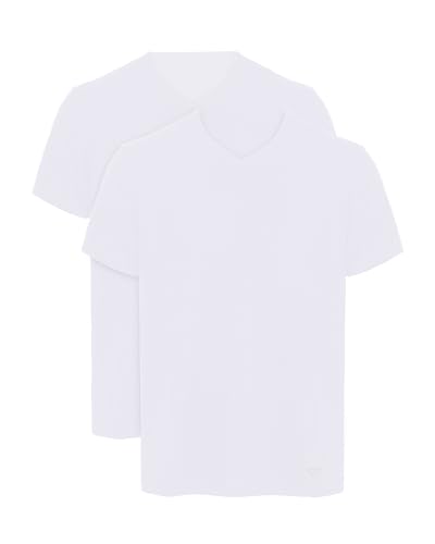 T-shirt col V Emporio Armani blanc lot de 2 pour éviter la transpiration