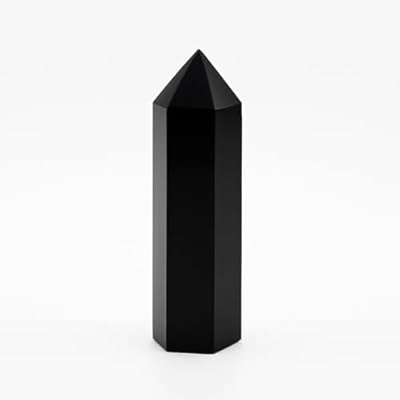 Pandiui23 Torre de Piedra, de Varita de Cristal Obsidiana, Obsidiana Natural Columna de Cristal Hexagonal,Varitas de Cristal de Roca Obsidiana, varitas de Obsidiana, Torre (Obsidiana, 7-8 CM) | Ya disponible en tu tienda friki favorita! En mundofriki.es!