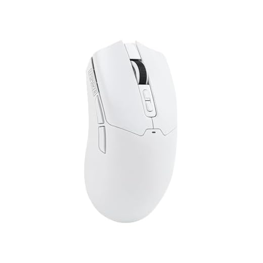 EPOMAKER Click Wireless Gaming Mouse, Polling 8KHz, Sensore Ottico PAW 3950 Ultimate, 58g Superleggero, 42,000 DPI Regolabili, 500mAh, Pulsanti Programmabili per PC/Mac/Linux (Bianco)