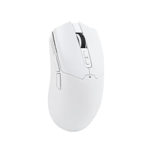 Image of EPOMAKER Click Gaming Mouse Wireless 2.4Ghz /BT /Type-C, 800 to 42,000 DPI Adjustable, 8K Polling Rate, 500mAh, Lightweight Optical Mouse, for PC /Mac /Linux (White)