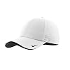 Nike Mens Golf – Dri-fit Swoosh Perforated Cap, White Hat, White
