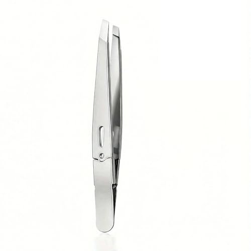 ToolHouse Facial Eyebrow Grooming Tool for Women and Men Stainless Steel Slanted Facial Hair Removal Tweezers for Facial Hair Shaping Portable for Home Travel Salon Use for Travel