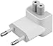2 Pack US to Europe Plug Converter Travel Charger Adapter Wall Outlet EU European Connector Duck Head for MacBook Mac Pro MBA Retina MagSafe Apple Phone Pad Tablet Mini Air Power Brick
