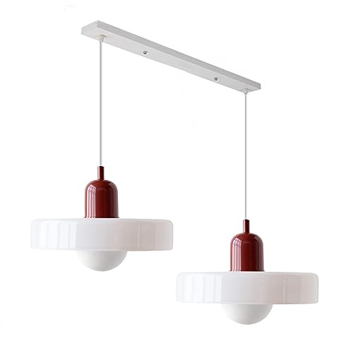 Black White Frosted Glass Pendant Light Kitchen Island Over Sink Nordic Modern Hanging Lamp Beach Coastal Chandelier for Dining Room Restaurant Farmhouse Bedroom, with Milk Bulb Watch Strap