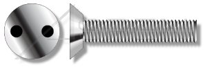 200pcs 1/4-20 X 3/8 Security Machine Screws Flat Undercut Head Drilled Spanner Stainless Steel in USA by Aspen Fasteners, AFTPR-121970-C