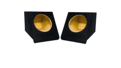 Image of 8INCHE Slope Taper Car Speaker Empty Box Cabinet, Black, Flat Slope Surface Big Wooden Enclosure for 8-inch Subwoofe Box 20x37x22 cm