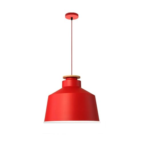Lustre E27 en métal rouge de qualité supérieure pour plafond de salon