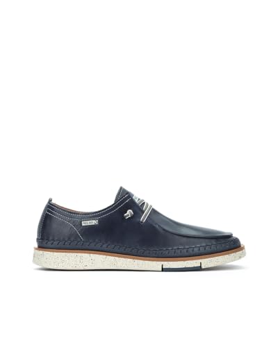 Pikolinos San Juan Zapatos Cordones Hombre | en Cuero | Suela Extraligera en Color Azul
