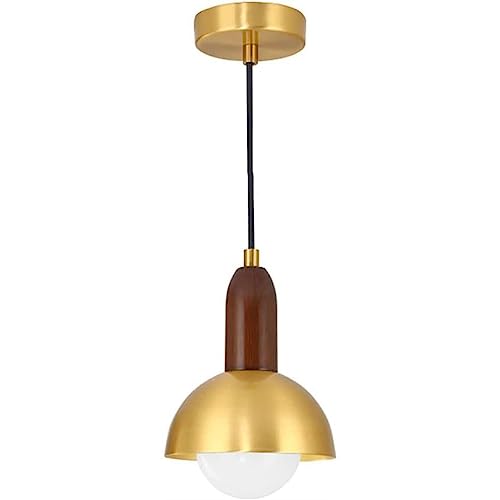 Suspension ronde en bois lustre vintage de plafond pour couloir et cuisine