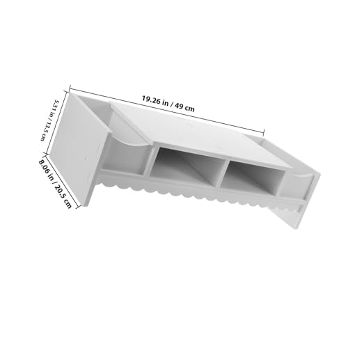Support écran PVC blanc multifonction pour organiser le bureau