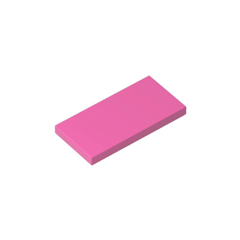 XYEIUGO Gobricks 87079 Foundation Plate Tile 2x4 with Groove 50 Pieces GDS-614 Building Blocks Color:Dark Pink