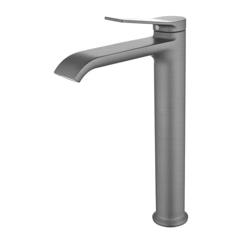 Robinet de salle de bain noir col de cygne mitigeur évier eau chaude froide