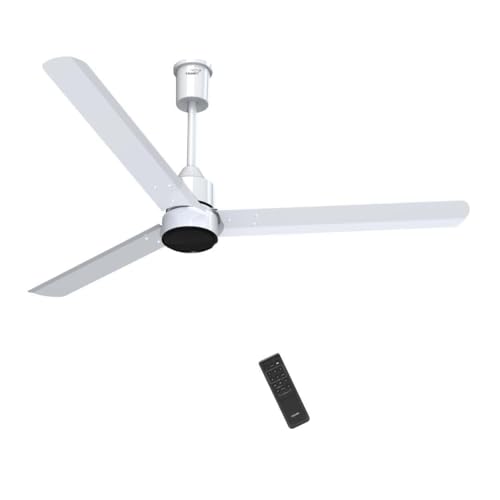 V-Guard Zenair BLDC 1200mm Ceiling Fan| Remote Control |White | BEE 5-Star Energy Saving | High-Speed BLDC Motor 370 RPM| Remote Control with 6 Speeds