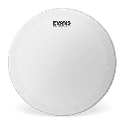 Evans Genera Dry Coated Snare Drum Head - 14 Snare Drum Head - Balanced Attack, Short Sustain, and Dark Tone - 14 Inch - Made in the USA by Evans - Used condition - CA$26.39