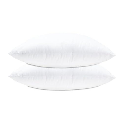 Lancashire Textiles 2 Pack Luxury 12 x 12 (30 x 30cm) Cotton Blend Cushion Pads with Super Bounce Polyester Fibre, Made of Finest British Materials