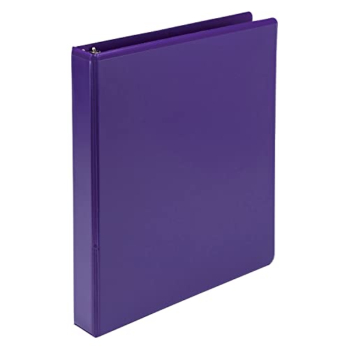Image of Samsill Earth's Choice Biobased Durable Fashion Color 3 Ring View Binder, 1 Inch Round Ring, Up to 25% Plant Based Plastic, USDA Certified Biobased, Purple, Value Two Pack