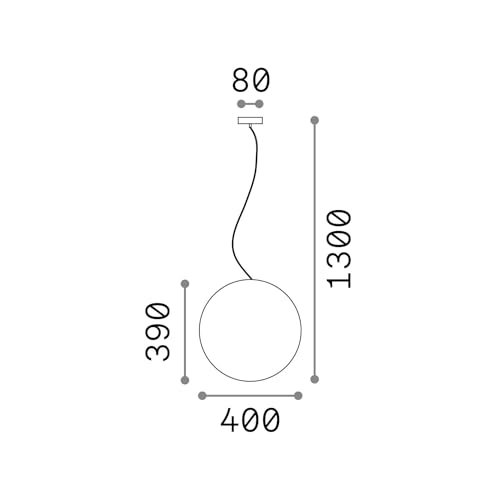 Suspension extérieure Sole Ideal lux en verre robuste et métal design