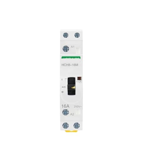 Contacteur modulaire AC domestique HCH8-16M 2P 16A 230V avec commande manuelle