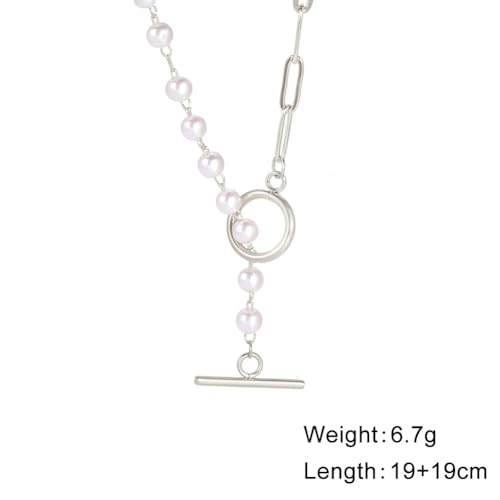 Collier initial en perles de bohème et maille paperclip haute finition