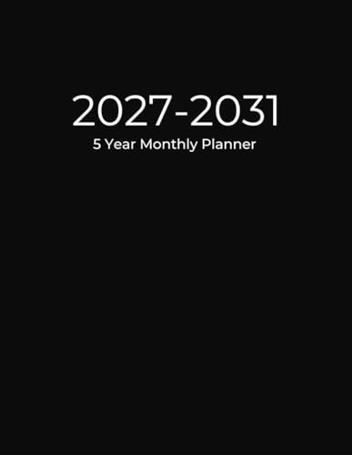 2027-2031 Monthly Planner 5 Year: 60 Months Calendar Schedule Organizer | Black Cover image 2