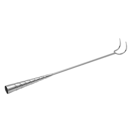 Sosoport Gancho para Carne de Barbacoa Inoxidable Utensilio de Cocina Gancho Largo para Asar Carne de Limpiar para Parrilladas Amigos 1 Pieza