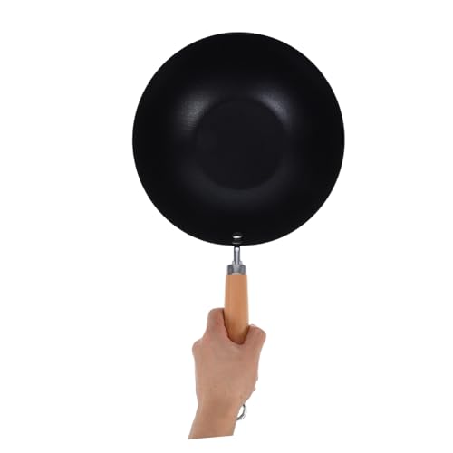Wok de hierro con tapa BESTOYARD para cocina versátil miniatura 4