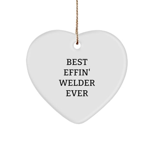 Funny Welder Heart Ornament, Unique Christmas Gift
