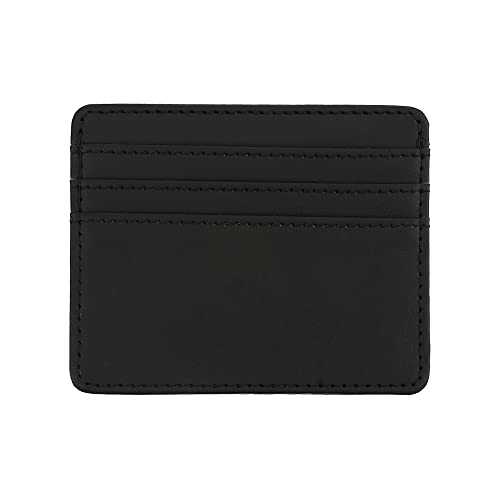 Slim Minimalist Wallet Small Card Bag, PU Leather Card Holder Wallet, Multiple Card Slots Card Case For Women Men(black)