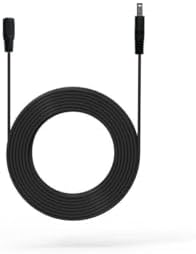 EZVIZ 10M CCTV Power Supply Extension Cable for Security Cameras Outdoor, 5.5mm x 2.1mm, Universal DC 12V Extender Cord for Home Surveillance IP Camera Systems, 12 Volt Male to Female (10M Black)