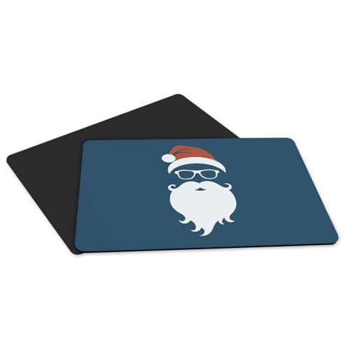 Sets de table dessous en caoutchouc bleu grand format décoration table hiver - 5