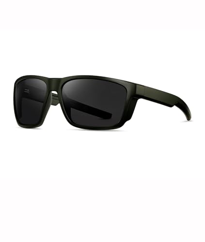 Men's Polarized Sunglasses Sports Wrap Around Sun Glasses Fashion Square Sunnies with Side Shields SY6085
