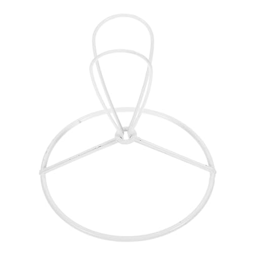 VALICLUD Cornice Paralume Lampada in Bianco Telaio Paralume Cilindrico per Lampadine Accessorio DIY per Lampadari da Soffitto e Luci Sospensione Elegante e Facile da Installare per Casa