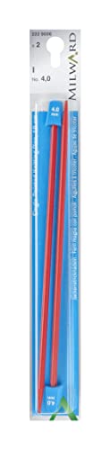 Milward Aiguilles à tricoter, enfants, point unique, 18 cm, No4.0 2229006 Rouge Cover