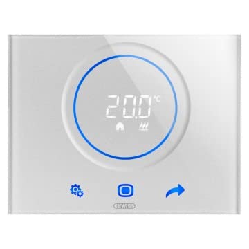 Thermostat thermique KNX Gewiss en verre titane pour maison connectée