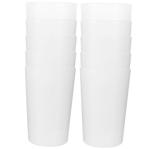Mikinona 10 Piezas Taza de Enjuague bucal irrompible para Moderno Inoxidable Vasos plástico Taza de Almacenamiento de baño Tazas de baño Vasos de plástico Reutilizables el plastico