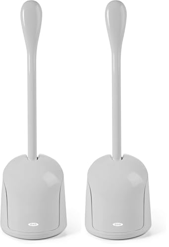 OXO Good Grips Compact Toilet Brush & Canister - Gray (Pack of 2)