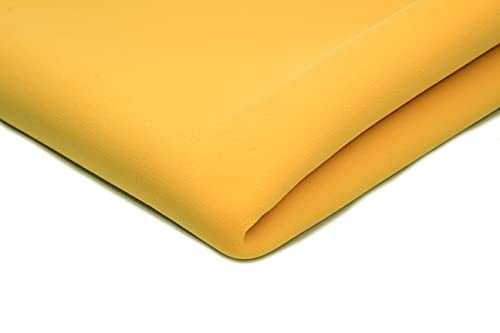 Scuba Schaumstoff, Taucher, Neopren, dick & leicht gestrickt 50 x 150 cm (Gelb)