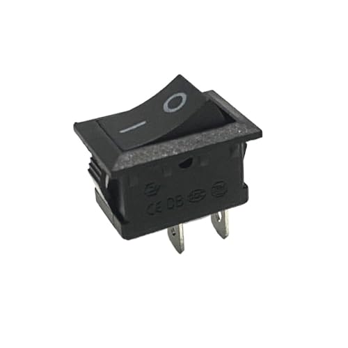Interrupteur à bascule de précision KCD11 noir 15mm commutateur robuste 250V 3A SPST