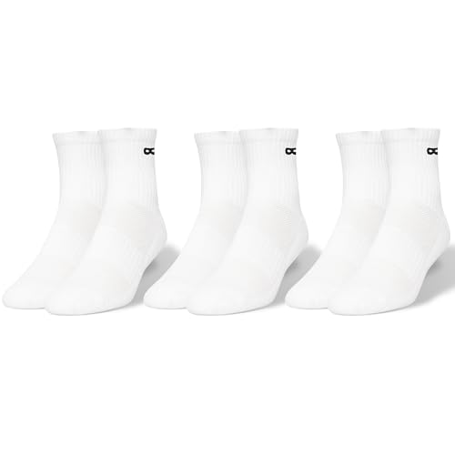 Pair of Thieves BOWO Dry Cushion Ankle Socks – 6 Pack White/Black – Moisture-Wicking, Breathable, and Durable Socks for Comfort and Performance