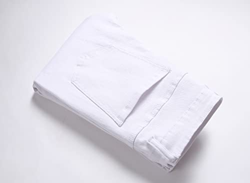 JUNBAOSS Men's Slim Fit Jeans Stretch Ripped Skinny Jeans for Men, Fashion Straight Leg Comfort Flex Waist Casual Pants