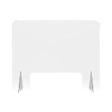 HSBAIS Cloison séparateur de Bureau, Acrylique Protection De Comptoir en Verre Transparente Amovible avec Trappe Ecran Protection hôpital Clinique Magasin Open Space,40x40cm