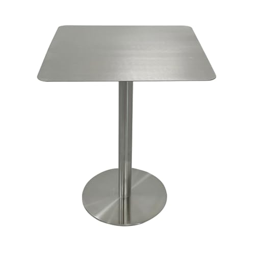 Mesa de bar elegante con base de metal premium y acabado inoxidable 2