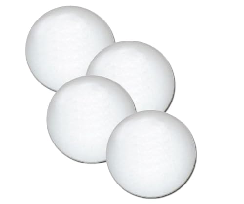 Fat Cat Foosball/Soccer Game Table Soccer Balls: 36 mm Regulation Size Foosballs, Solid White, 4...