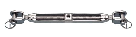 STAINLESS TURNBUCKLE JAW & JAW, 5/16", 316 SS