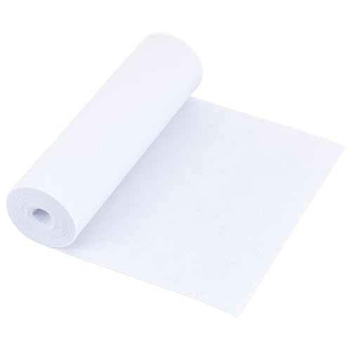 BENECREAT 3m WhiteSmoke Felt Roll, 24cm Wide Non Woven Felt Fabric