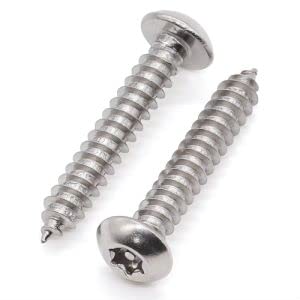 Glvaner M3 x 12mm (100 pcs) Button Head Torx Security Sheet Metal Screws, 304 Stainless Steel 18-8 Tamper Resistant Self Tapping Screws, Anti-Theft Tamper Proof Wood Screws with Bit T10