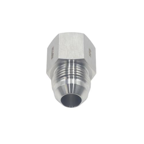 Image of HFS(R) 1 /4 inch Female NPT to 1 /2 inch Male JIC Flare Fitting Reducer Adapter Stainless Steel 304 (1 /4 inch FNPT x 1 /2 inch MJIC)