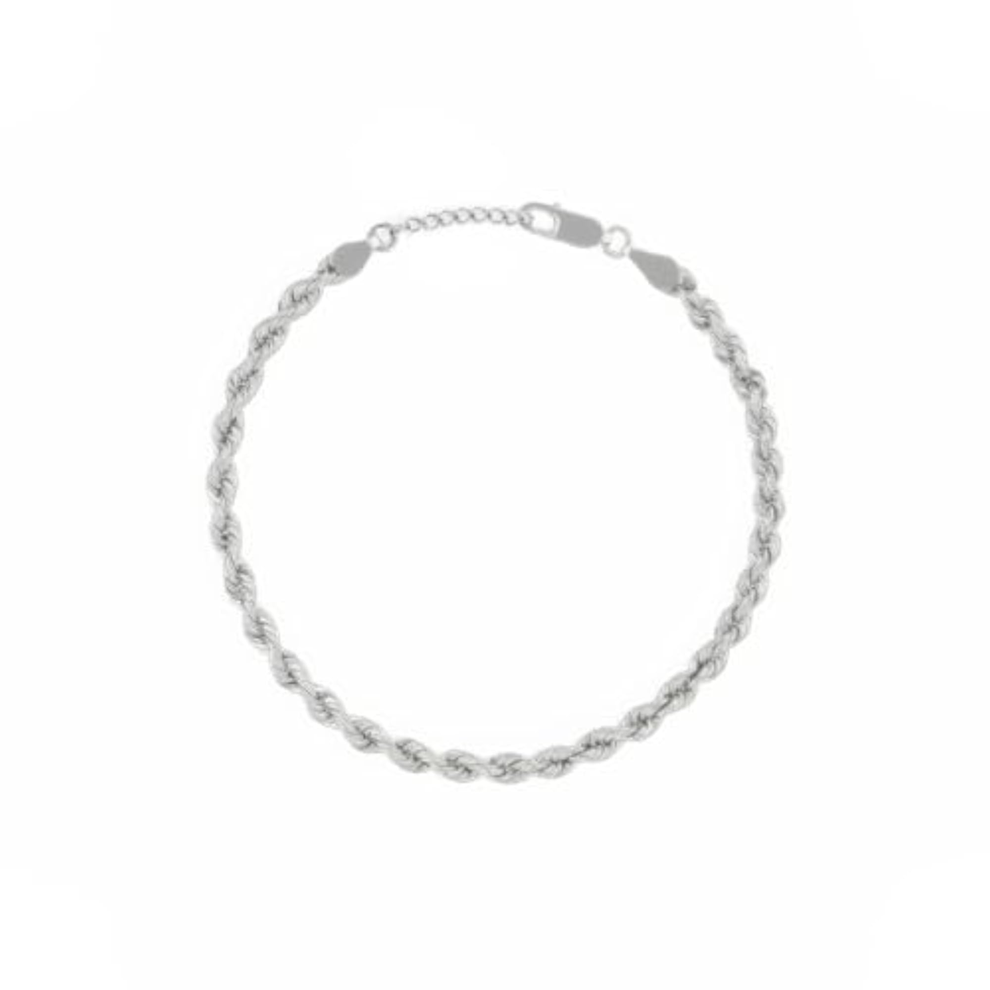 Twist Rope Adjustable Stainless Steel Bracelet for Men