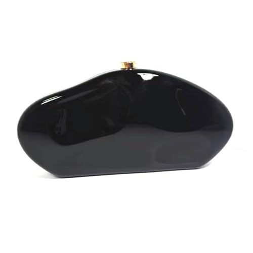 Image of Acrylic Shell Clutch Purse for Women Metallic Evening Bag Large Designer Acrylic Handbag for Wedding Party Prom