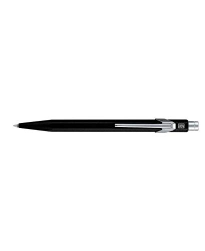 Stylo à bille Caran d-Ache 849.009 bleu rechargeable aluminium hexagonal noir